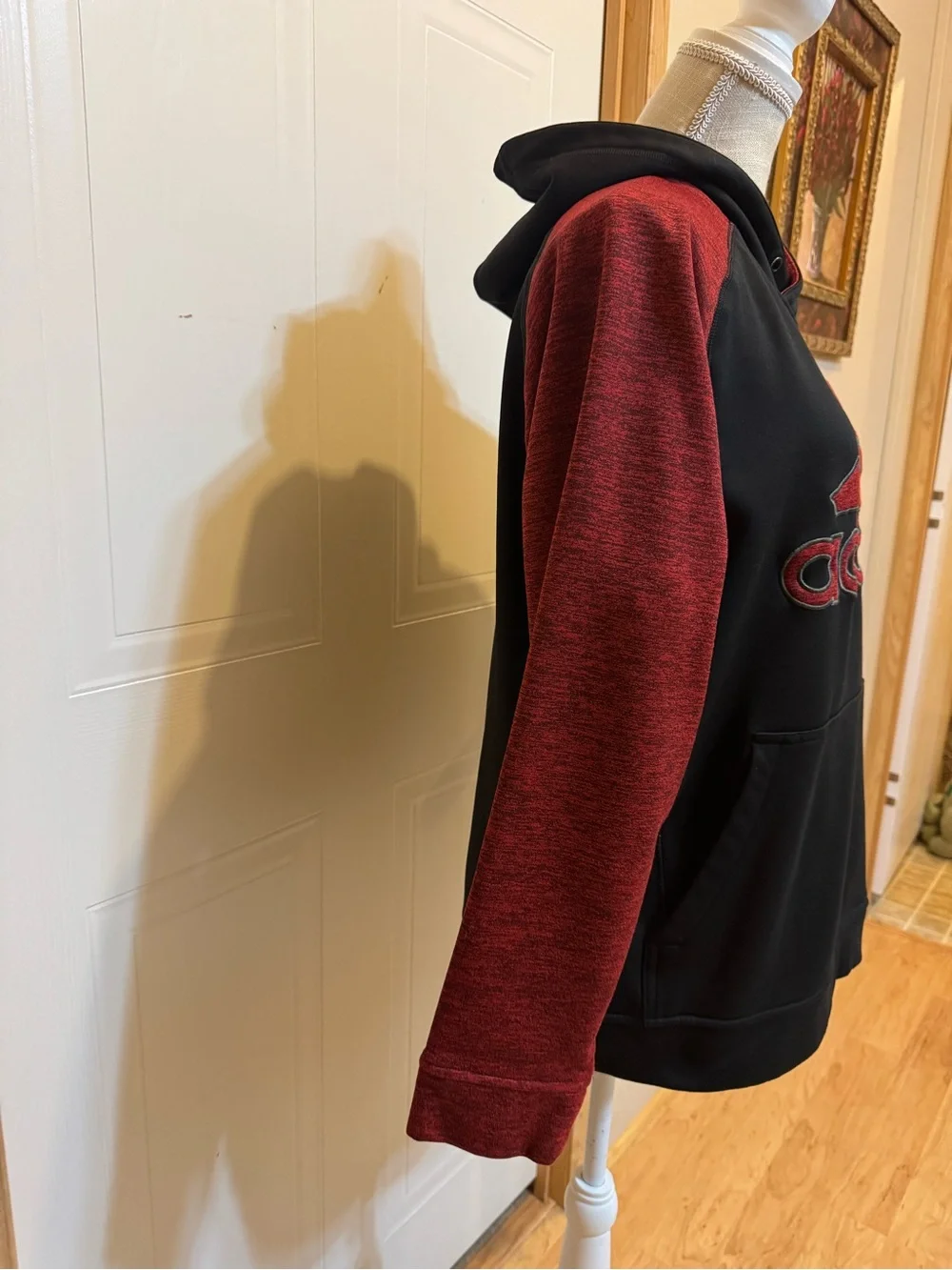 Adidas Sz L Red/Black Climawarm Hoodie VGUC😊😊